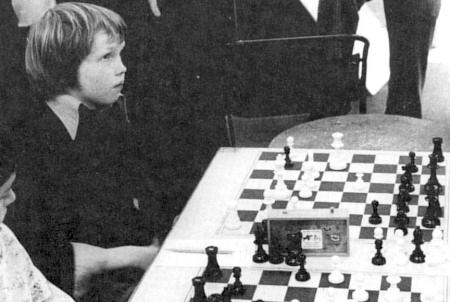 Nigel Short playing in a simultaneous exhibition (against Smyslov) in 1976